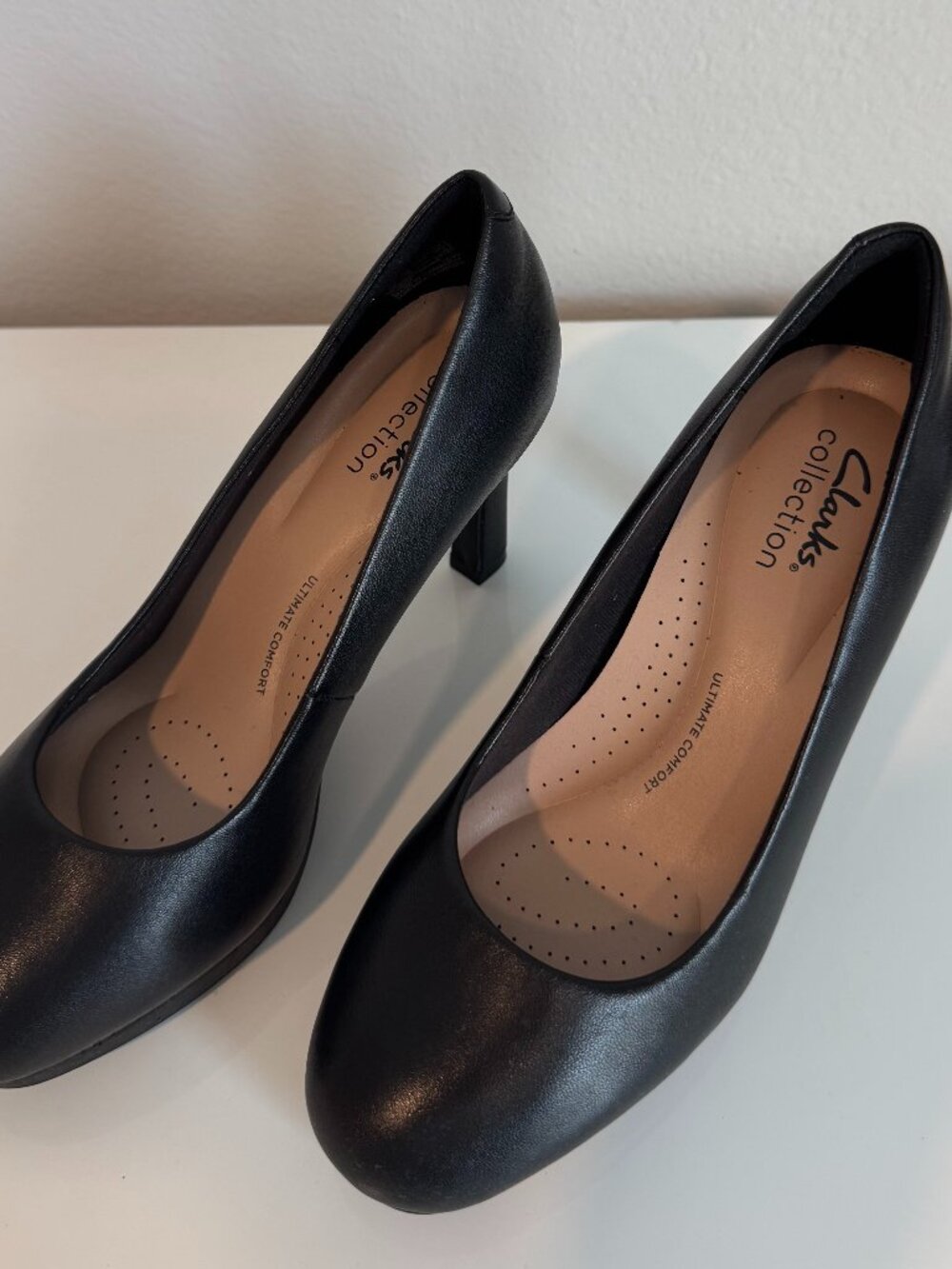 Clarks Ambyr2 Braley Black Leather Pumps Heels Size 6